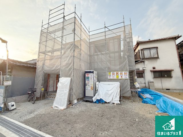 岸和田市磯上町　第6期　新築一戸建ての外観|周辺は落ち着いた街並みの住宅地！子育てがしやすい住環境です！まだ未完成ですが、現地でしかわからない事もございます。是非一度ご覧ください。