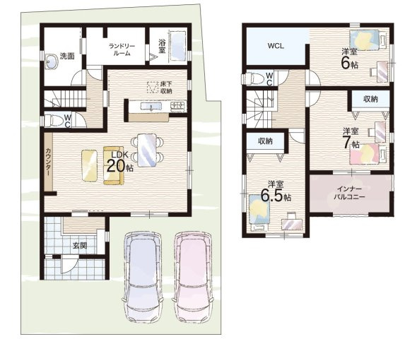 岸和田市磯上町　第6期　新築一戸建ての間取り|2号地