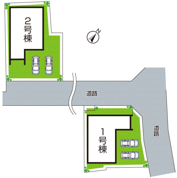 岸和田市磯上町　第6期　新築一戸建ての区画図|全2区画