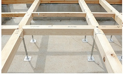 【設備】 | 飯田グループ販売戸数全国7位の現地販売会社です【蓮田市黒浜６１５－２６付近】 | 床を支える鋼製床束は、安定した床を構成することができます。レベルの調整が可能なため、メンテナンス時も安心です。