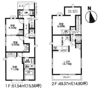 【間取り】 | 瀬谷区宮沢2丁目  1号棟 8期 | 都市ガス　網戸標準仕様　シャッター6箇所付　Ｗロックカードキー（FamiLock 電池式）　食洗機・浄水器　浴室乾燥機+窓・浴室TV　セカンド洗面　屋根洋瓦葺き　全居室収納　LDK16.7帖