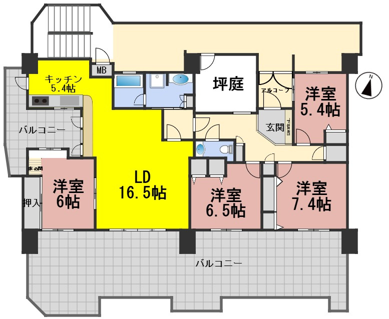 ６５９２６　ファミール長良ケ丘の間取り