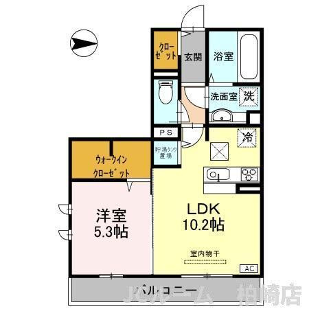 柏崎市東本町１丁目のアパートの間取り