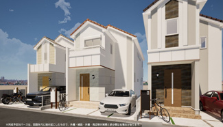 【外観】 | 瀬谷区宮沢2丁目  2号棟 8期 | イメージパース（完成時に現況と異なる場合は現況優先となります）