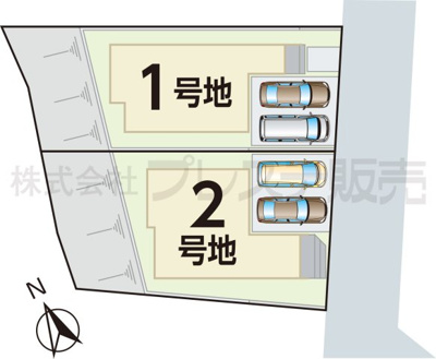 【区画図】 | 生駒市辻町の新築一戸建 全２区画 | 全体区画図