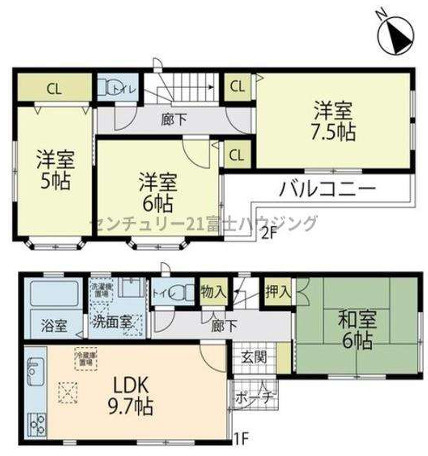 中古戸建　茅ヶ崎市出口町の間取り