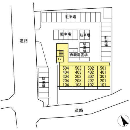 カミヤエステートの区画図