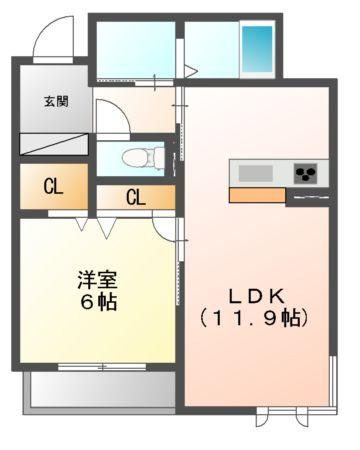 エストガーデン青江の間取り