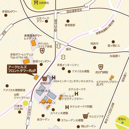 港区赤坂２丁目の賃貸マンションの地図| 
