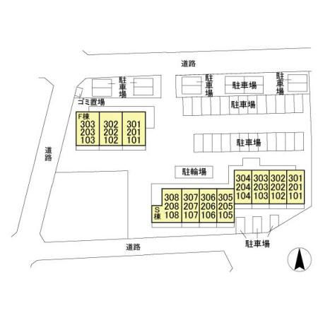 ル・モンテスト　Ｆの区画図