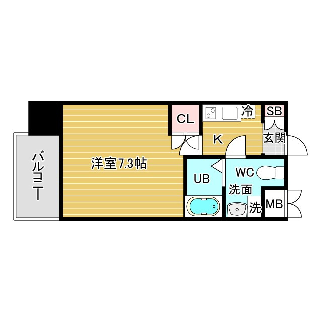 アスリート江坂Ⅱ番館の間取り