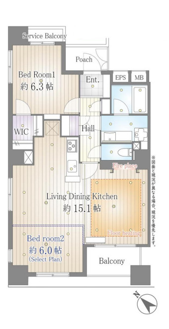 ヴィルヌーブタワー横浜・関内の間取り