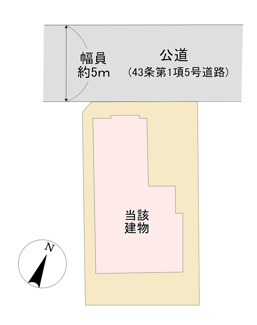 【土地図】 | 世田谷区北烏山8丁目4LDK一戸建て | 前面道路約５ｍ、整形地の約27坪の土地です。建物は2階建ての4LDK