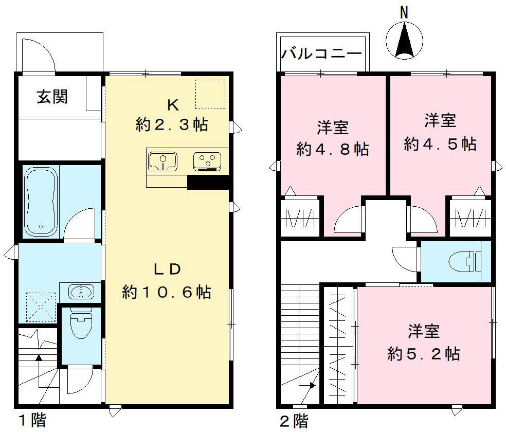 仮）見沼区大和田町ネクスト　Ｂ棟の間取り