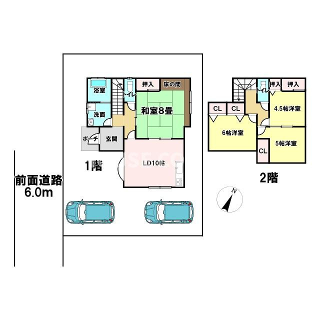 八街市八街ろ　中古戸建の間取り