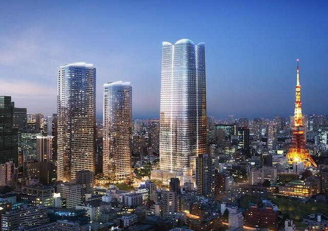 港区麻布台１丁目の賃貸マンションの外観パース|建築イメージ画像 