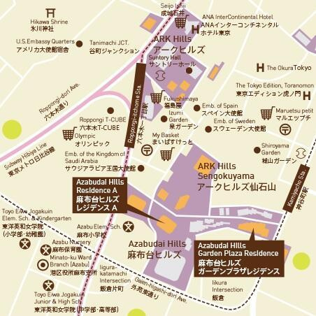 港区麻布台１丁目の賃貸マンションの地図|麻布台ヒルズ・周辺マップ 