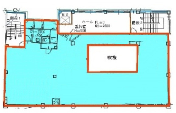 大津市大萱１丁目の店舗一部の間取り