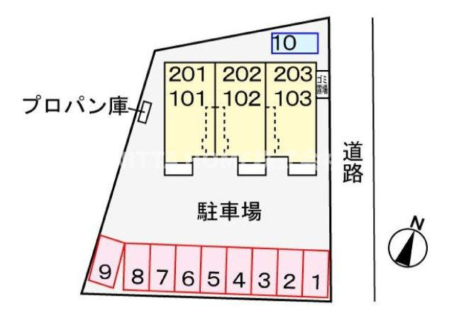 おおらいハイムの区画図