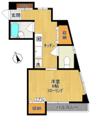 １０２号室の間取り