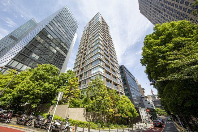 港区虎ノ門４丁目の賃貸マンションの外観パース| 