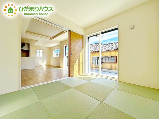 【和室】 | 水戸石川4丁目1期　新築戸建 | 小さなお子さまのいる方におすすめ！リビング横の和室でお子様が遊んでる様子も確認できます(^^)/