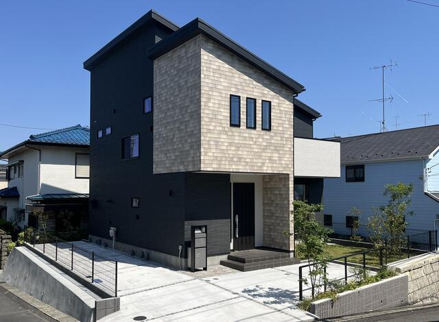 町田市東玉川学園２丁目の新築一戸建の外観パース|角地で開放感あり 