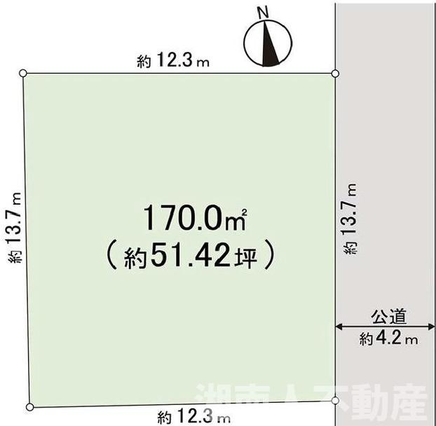 藤沢市遠藤売地の土地図