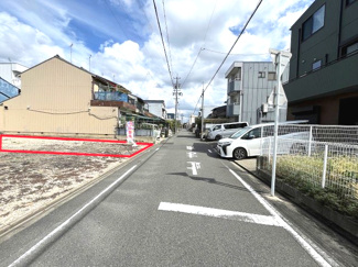 【前面道路含む現地写真】 | 南区三吉町四丁目　売地 | 前面道路