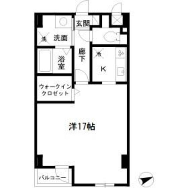 Grand Chariotの間取り|広々とした1Rです。