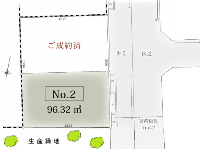 【区画図】 | 【仲介手数料２７０万円が無料！！】■南側は生産緑地！■陽当り、開放感が抜群！■経堂駅１５分  | 【諸費用サービスキャンペーン中！！】
■詳細は「物件概要」の「諸費用」欄をご確認下さい！
■地型良好
■南側は生産緑地！
■陽当り、開放感が抜群です！
■経堂駅１５分