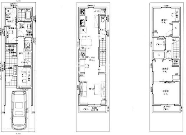 新北野3 新築戸建の間取り