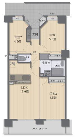 パークエステート博多の間取り