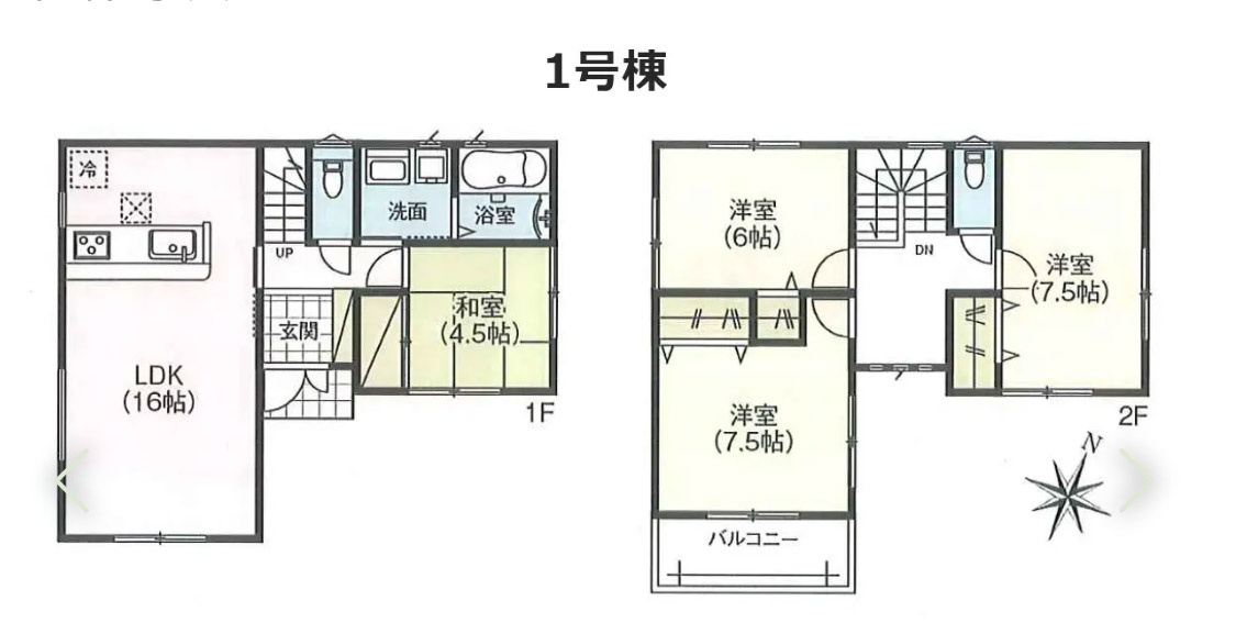 明石市藤江　新築戸建　全4区画　第1号地の間取り