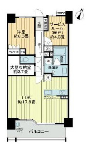 ライオンズ六甲道記田町の間取り