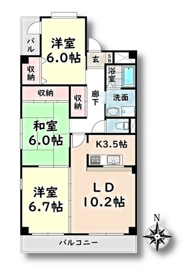 【間取り】 | ネスト三吉【名古屋市賃貸・オートロック】