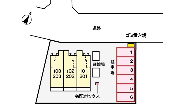 宮前館 Bの区画図