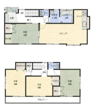さいたま市西区三橋6丁目　中古一戸建ての間取り|さいたま市西区三橋　中古一戸建て、4LDK、土地面積130.44m2、建物面積90.66m2