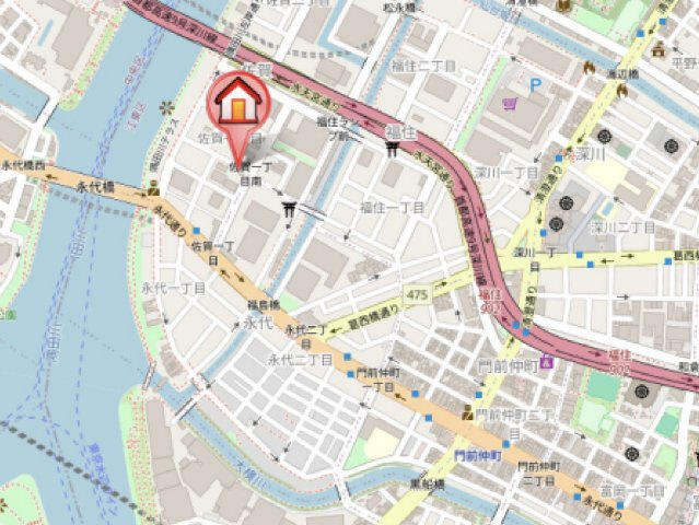 レジディア門前仲町プレイスの地図