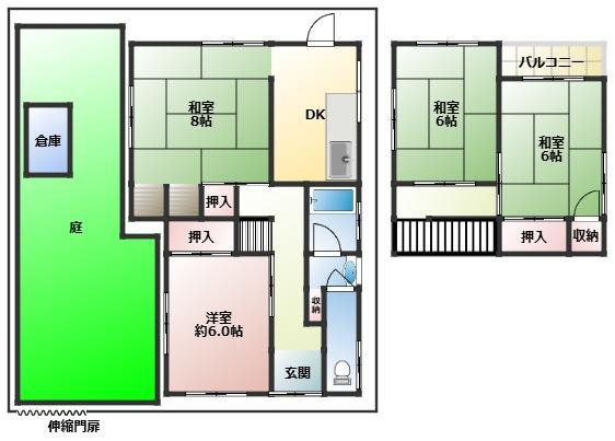 【間取り】 | 堺市堺区南旅篭町西　中古戸建　残置物撤去済み！
