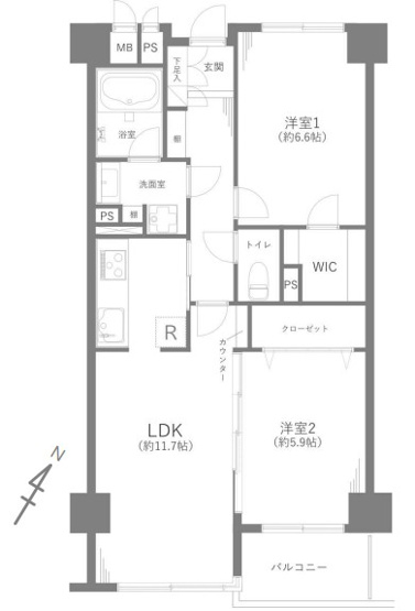 【間取り】 | 駒込八幡坂ガーデニア | ペット飼育可能なお部屋です！