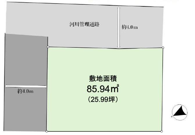 練馬区西大泉1丁目　開放感溢れる角地　限定1棟の区画図|北側×東側通路♪開放的なロケーションの限定1棟の誕生です♪