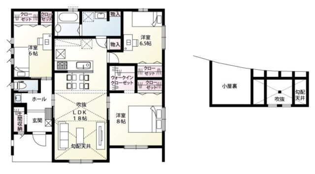 【間取り】 | 羽生市藤井上組　新築戸建　全6棟　4号棟
