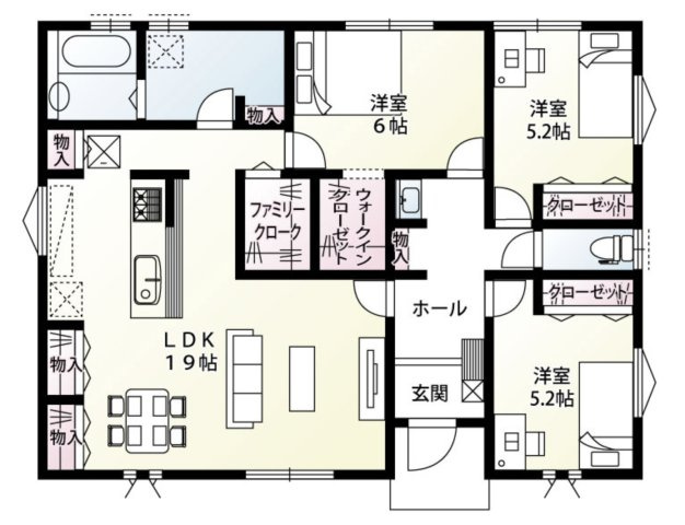 【間取り】 | 羽生市藤井上組　新築戸建　全6棟　5号棟