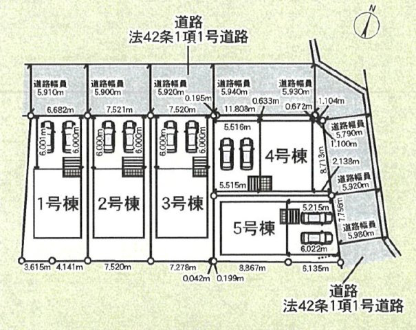 葵区古庄第４　新築一戸建て　全５棟　3号棟の区画図