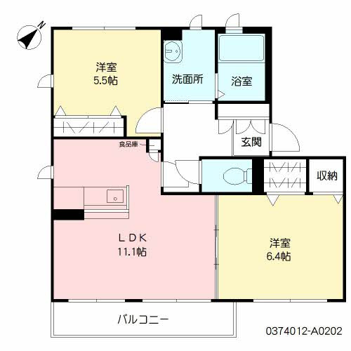 ヴィラグリーン A棟の間取り
