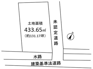 【土地図】 | 狭山市鵜ノ木　建築条件なし売地　西武新宿線『狭山市駅』徒歩29分　【入間川小学区】