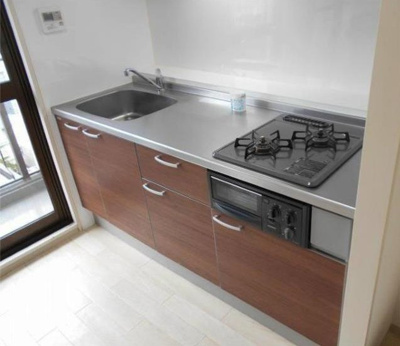 【キッチン】 | シャンボール高円寺駅前 | 2口コンロのシステムキッチン。