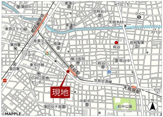 ステーションツインタワーズ糀谷フロント・ウエストの地図