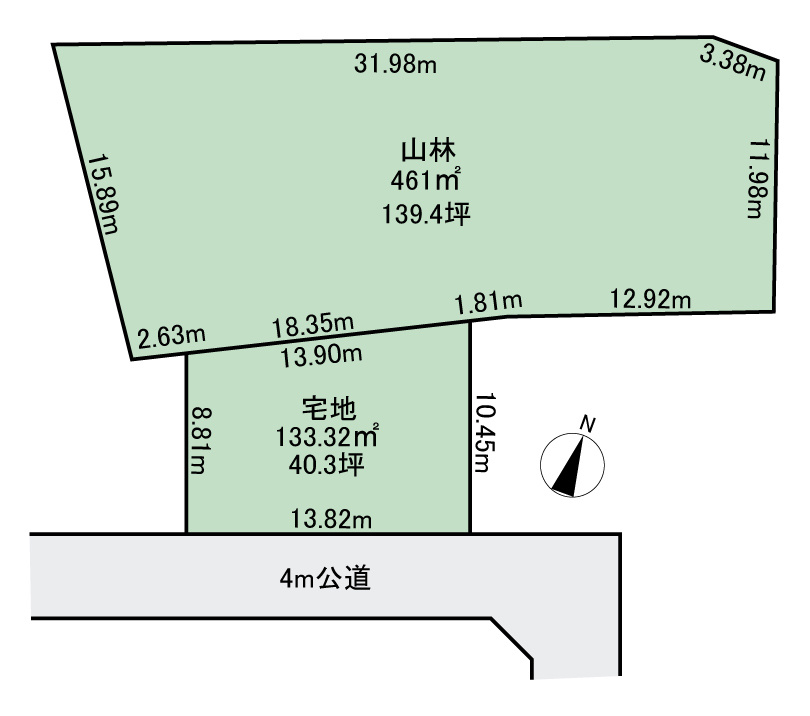東松山市大谷売地の土地図